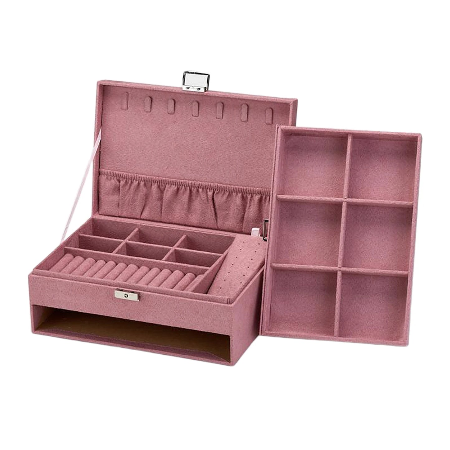 Compartment Personalized Clear Rectangle Box Jeweley Rings Bracelet Golden Planter Organizer Home Decor Wedding Favor Supplies