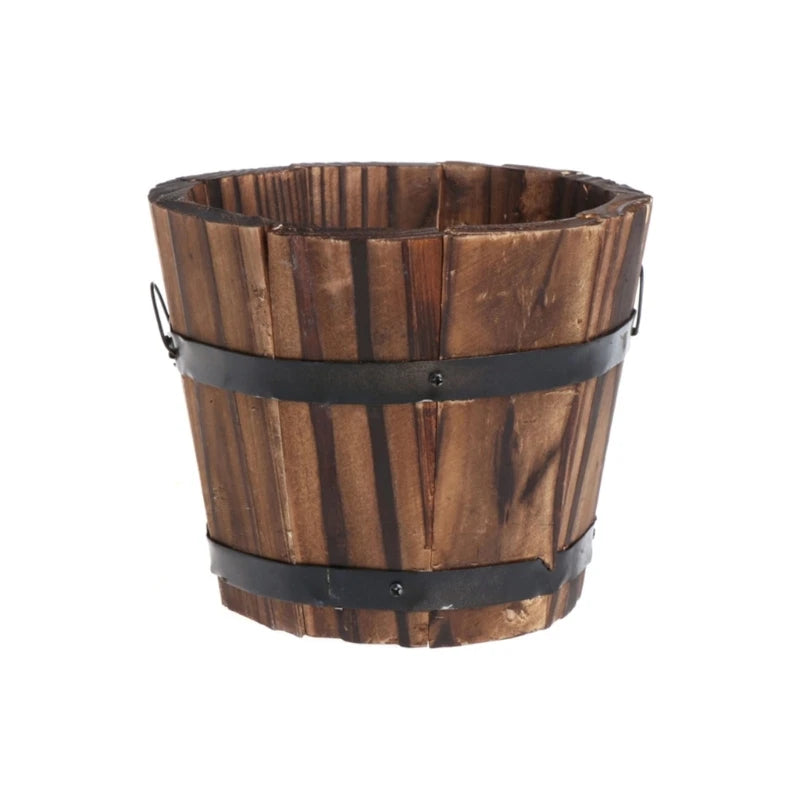 Planter Pots Flower Barrels Indoor Outdoor Decors Succulent Plant Bucket for Garden Farmhouses Home Decorations