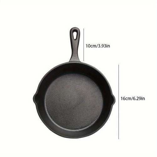 Versatile Nonstick Cast Iron Pan for Home Outdoor Cooking