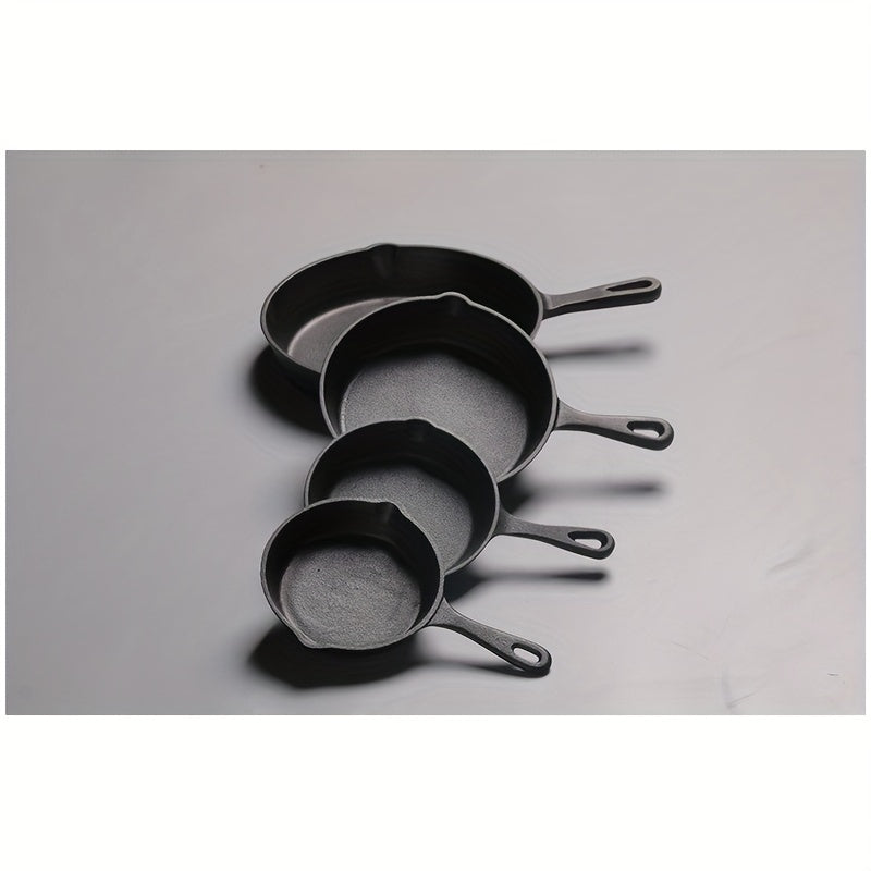 Versatile Nonstick Cast Iron Pan for Home Outdoor Cooking