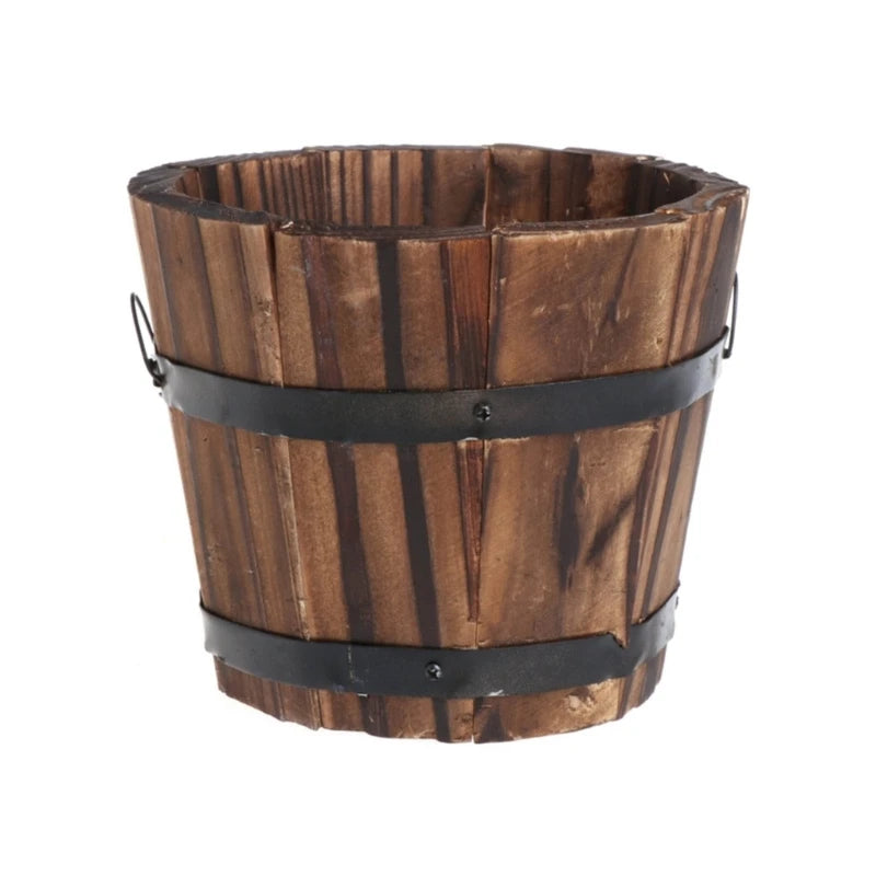 Planter Pots Flower Barrels Indoor Outdoor Decors Succulent Plant Bucket for Garden Farmhouses Home Decorations