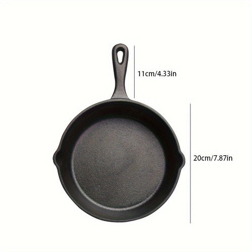 Versatile Nonstick Cast Iron Pan for Home Outdoor Cooking