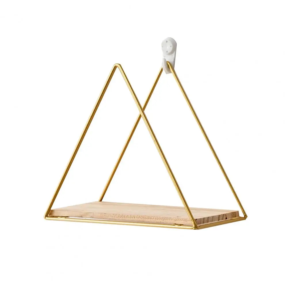 Iron Storage Shelf Geometric Nordic Style Storage Rack Novelty Artistic Storage Holder DIY Wall Mounted Home Decor Storage Shelf