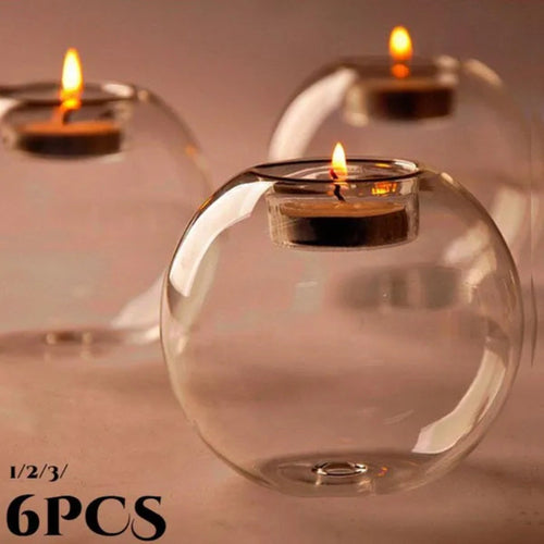 European Crystal Glass Candle Holders Set for Elegant Decor