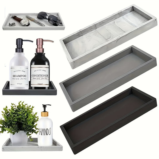 Elegant Silicone Vanity Tray for Organized Bathroom  Decor