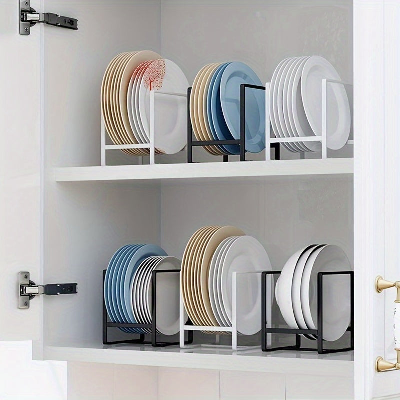 3pcs Metal Plate Rack Storage Box - Vertical Rack Holder for Kitchen