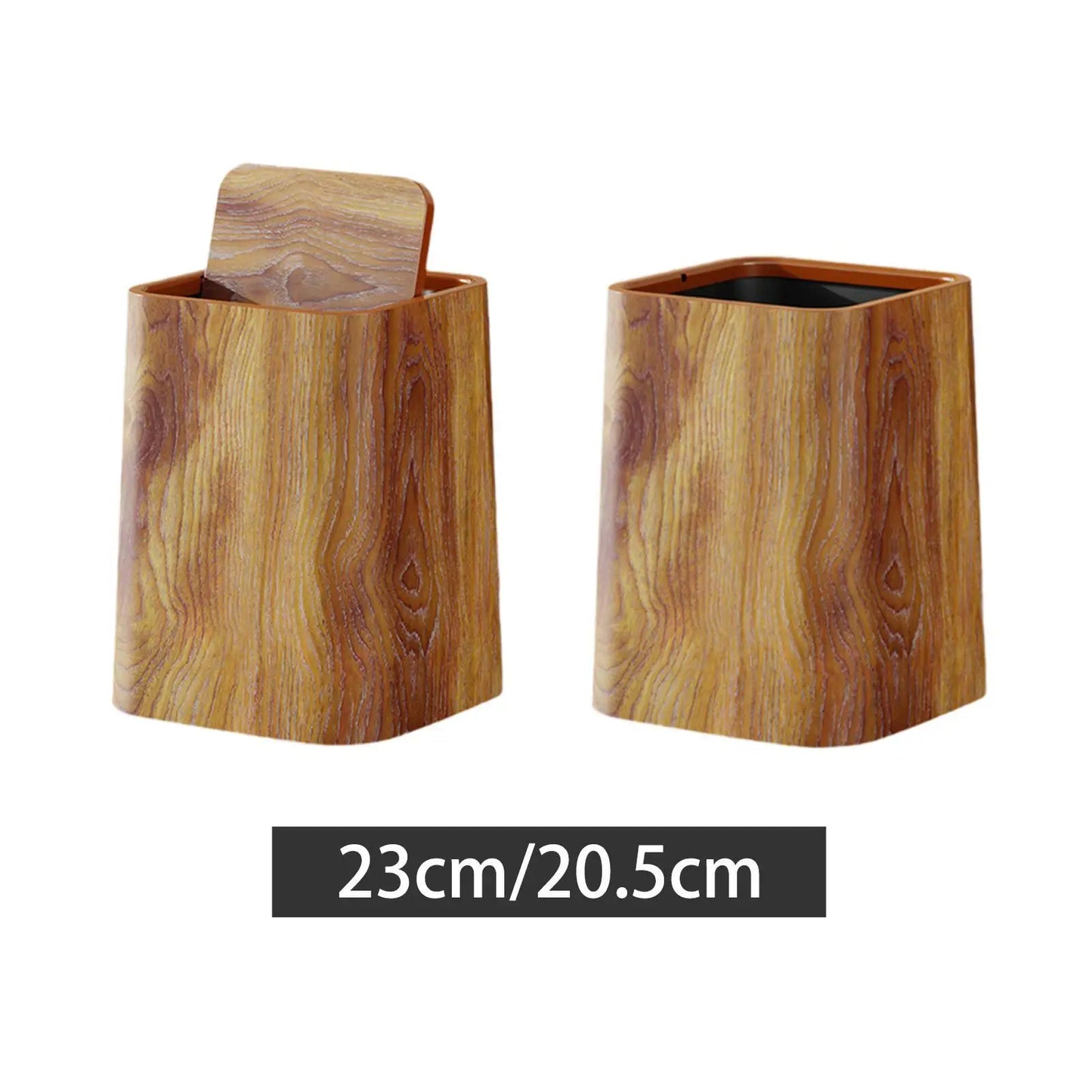 Rustic Trash Can Rubbish Container Decorative Waste Basket Home Use Creative Bin for Home Farmhouse Room Study Kitchen