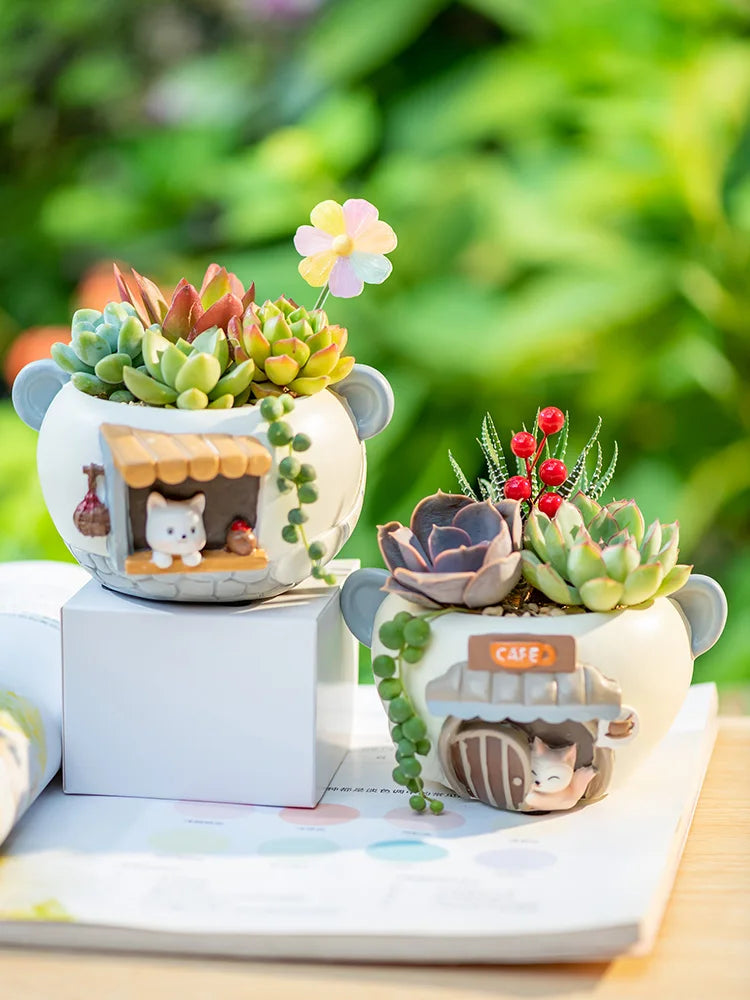 Creative Mini Succulents Plant Pot, Cute Animal Flower Pots Decorative Planter Containers Home Desktop Decoration - Dropshipping