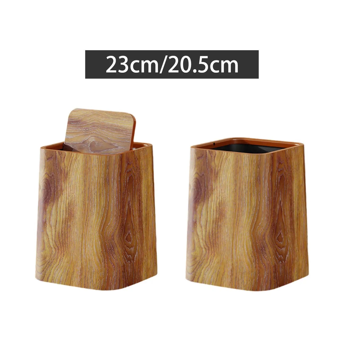 Rustic Trash Can Rubbish Container Decorative Waste Basket Home Use Creative Bin for Home Farmhouse Room Study Kitchen