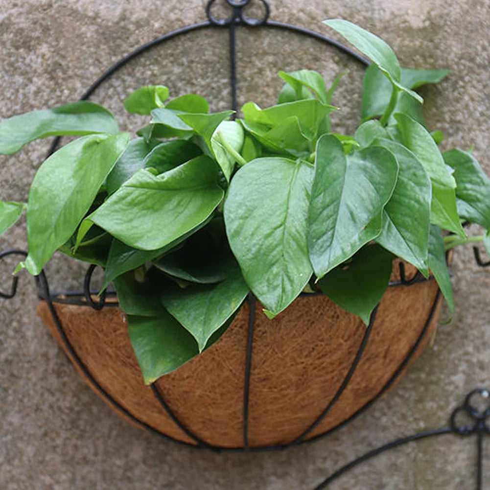 Iron Wall Planter Metal Flower Pots Balcony Hanging Planter Wall Hanging Decor Basket for Home Garden Porch Fence Farmhouse