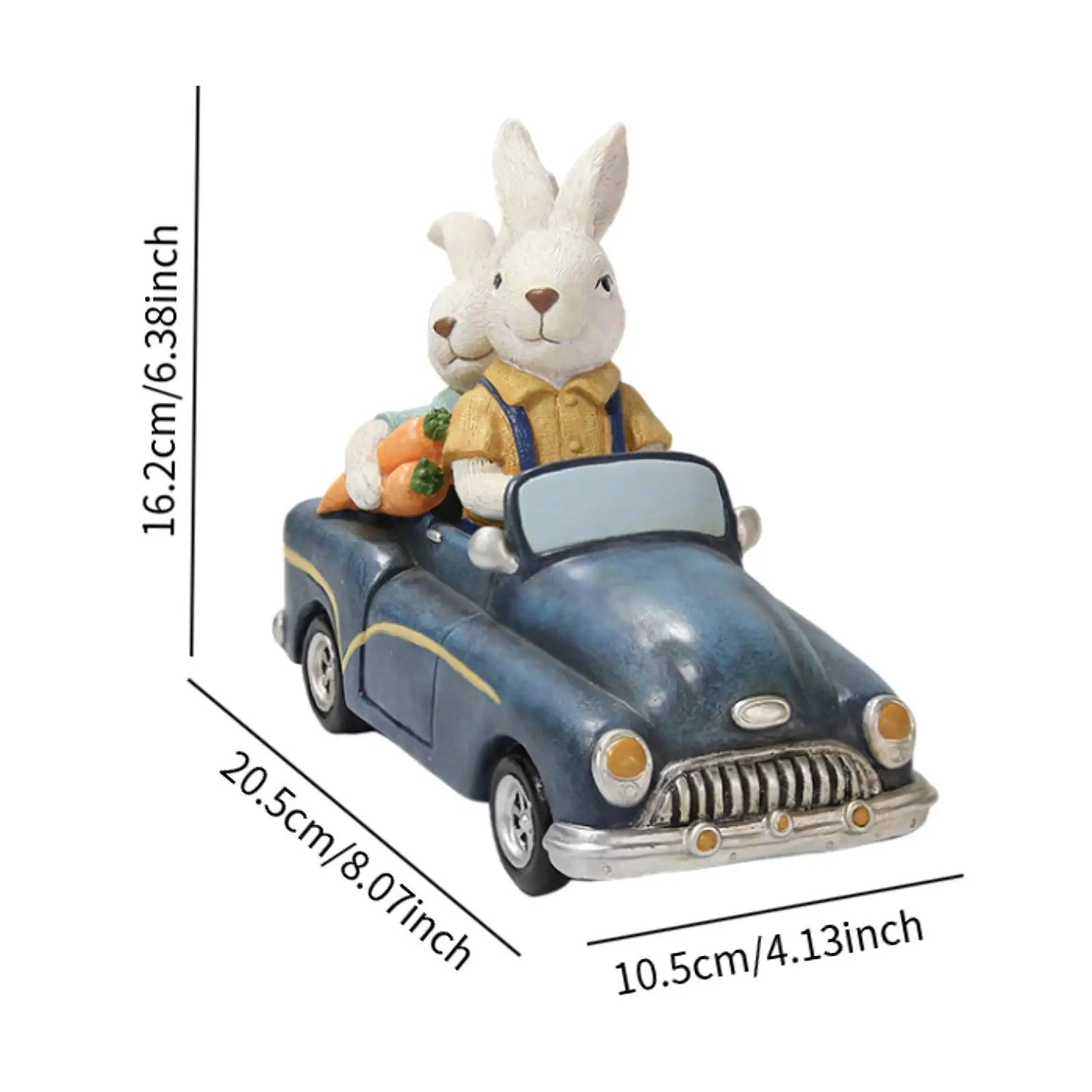 Easter Bunnies Decoration Funny Rabbit Statue for Courtyard Home Farmhouse