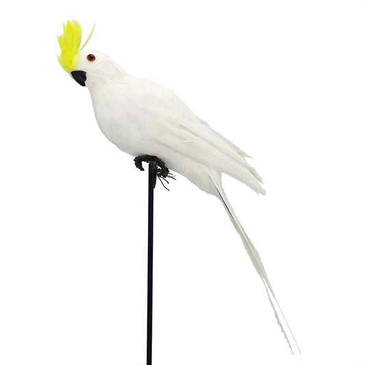 Large Simulation Parrot Ornament Handmade Parrot Bird Foam Feather Lawn Figurine Animal Bird Garden Bird Prop Decoration