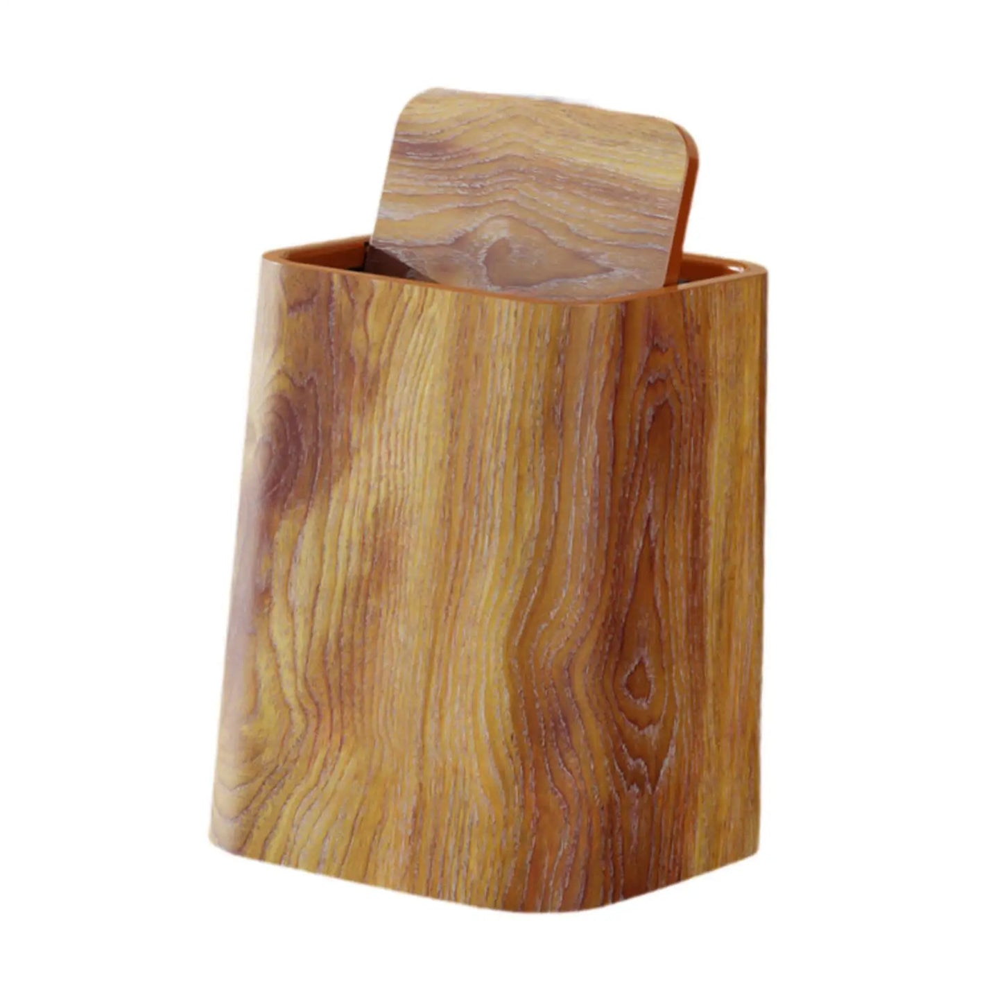 Rustic Trash Can Rubbish Container Decorative Waste Basket Home Use Creative Bin for Home Farmhouse Room Study Kitchen