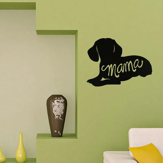 Dachshund Mama Silhouette - Metal Wall Art/Decor