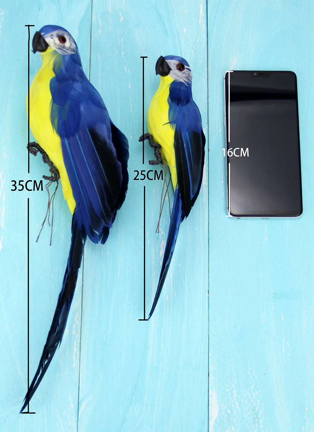 Large Simulation Parrot Ornament Handmade Parrot Bird Foam Feather Lawn Figurine Animal Bird Garden Bird Prop Decoration