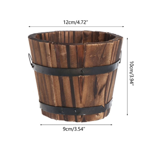 Planter Pots Flower Barrels Indoor Outdoor Decors Succulent Plant Bucket for Garden Farmhouses Home Decorations