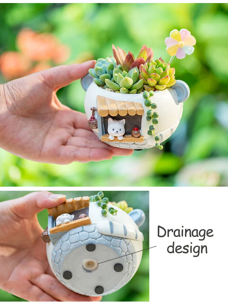 Creative Mini Succulents Plant Pot, Cute Animal Flower Pots Decorative Planter Containers Home Desktop Decoration - Dropshipping