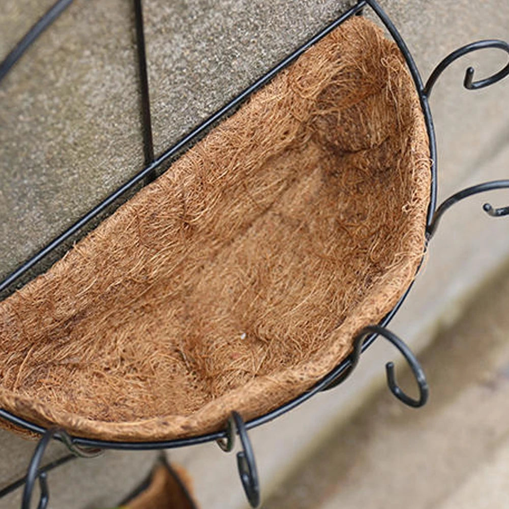 Iron Wall Planter Metal Flower Pots Balcony Hanging Planter Wall Hanging Decor Basket for Home Garden Porch Fence Farmhouse
