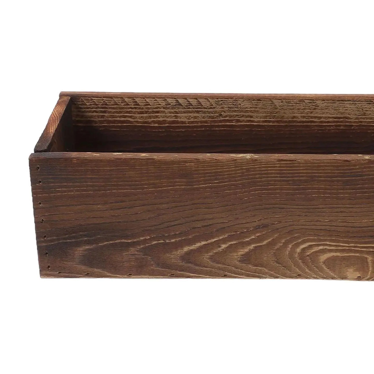 Rustic Wooden Flower Box Organizer Novelty Centerpieces Decorative Wood Vase Rectangle for Yard Home Farmhouse Balcony Patio
