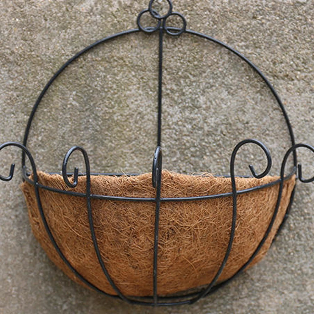 Iron Wall Planter Metal Flower Pots Balcony Hanging Planter Wall Hanging Decor Basket for Home Garden Porch Fence Farmhouse