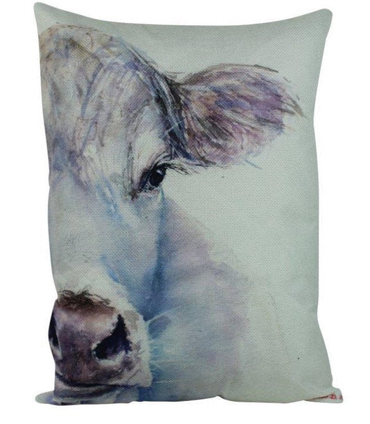 Cow | Farmhouse | Pillow Cover | 12x18 | Farm Animal | Home Decor |